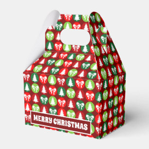 Ballotins vintage rétro Arbres de Noël et Vaches Motif