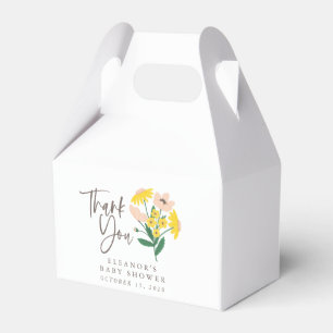 Ballotins Vintage rose jaune Floral personnalisé Merci bébé