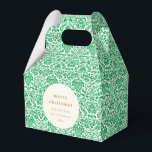Ballotins Vintage vert Damask Festif Custom Christmas<br><div class="desc">Vintage Green Damask Festif Custom Joyeux Ballotin de Noël</div>
