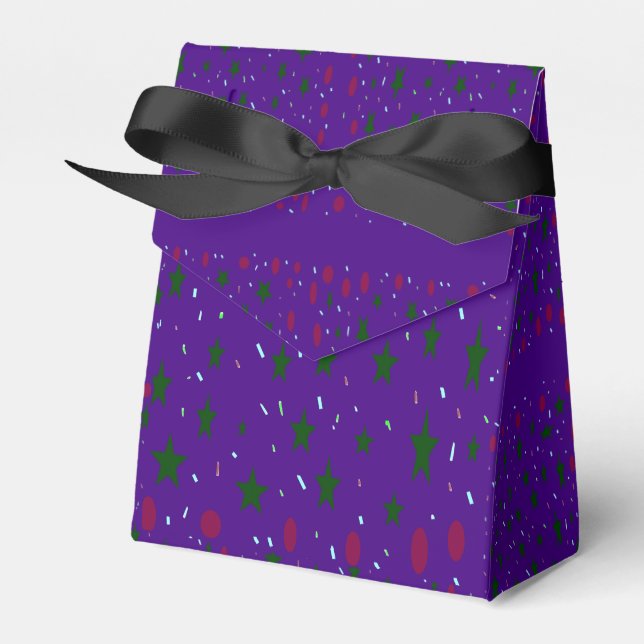 Ballotins Violet avec des motifs vert foncé joli (Verso)