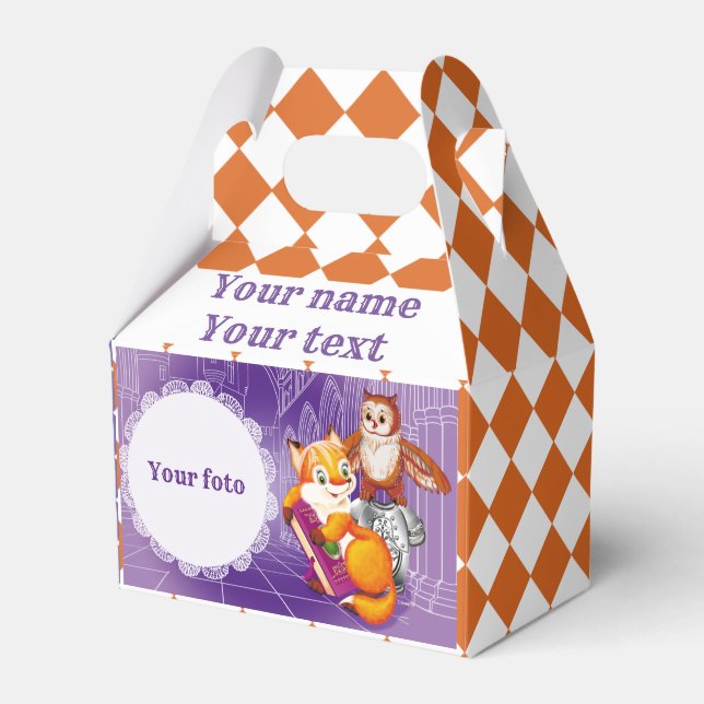 Ballotins violet renard et hibou (Verso)