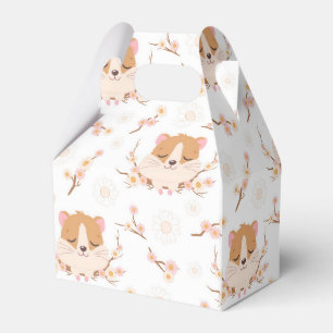 Ballotins Visage de hamster mam mignon + Fleurs Merci d'anni