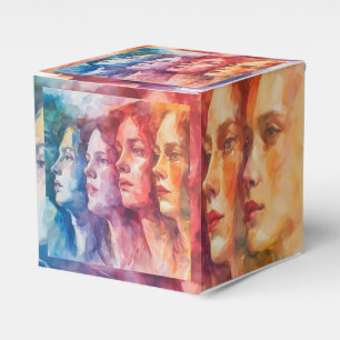 Ballotins Visages des femmes - Peinture aquarelle