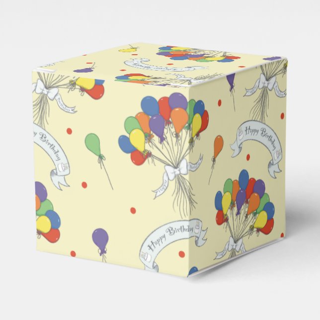 Ballotins Vœux d'anniversaire - Jaune pastel (Verso)