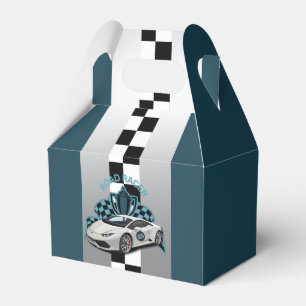 Ballotins Voiture de course vert, noir et blanc Ballotin