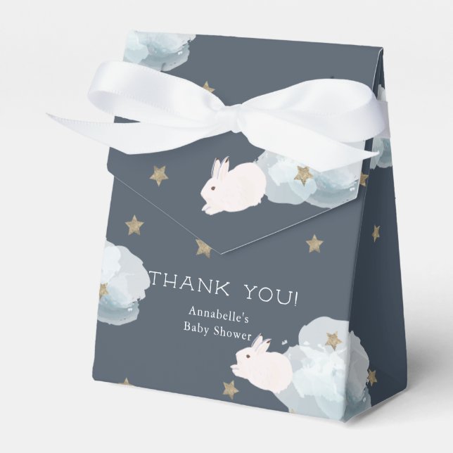 Ballotins Volant Bunny Star & Cloud Baby shower boîte cadeau (Verso)