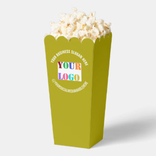 Ballotins Votre entreprise Logo Texte Popcorn Box Couleurs p