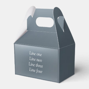 Ballotins Votre message ici fond métallisé gris bleu te