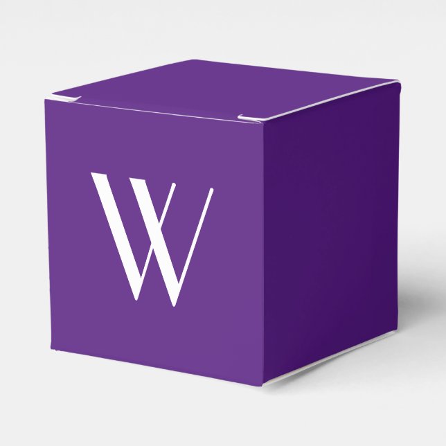 Ballotins Votre monogramme en violet royal (Verso)