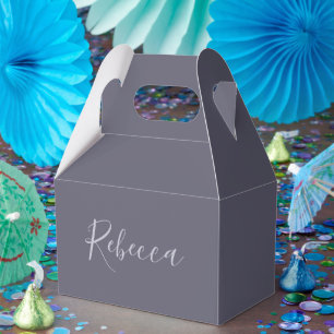 Ballotins Votre nom   Élégant script de lavande sur le viole