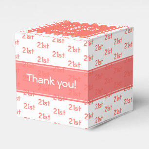 Ballotins Votre numéro de décalage d'âge Motif - Corail/Blan