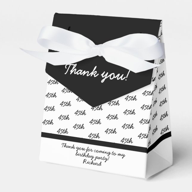 Ballotins Votre numéro de décalage d'âge Motif - Noir/Blanc (Verso)