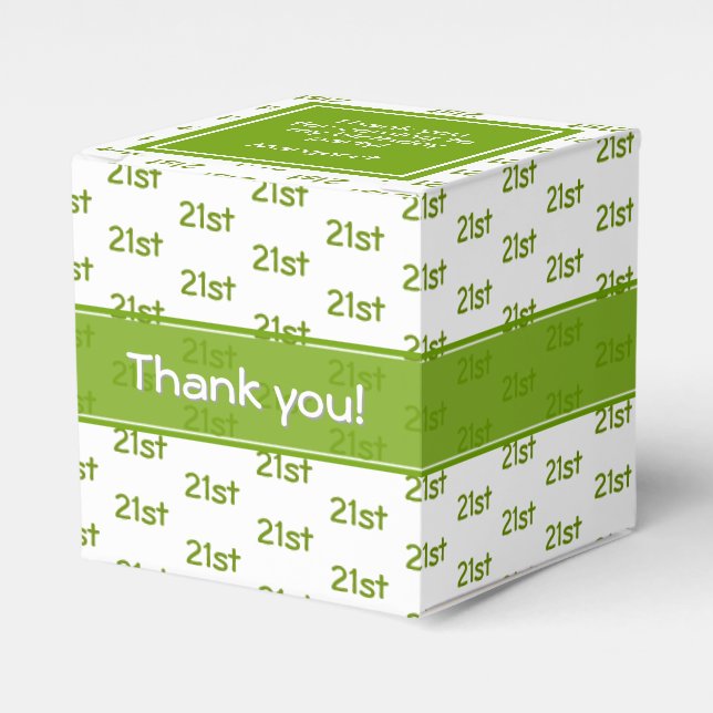 Ballotins Votre numéro de décalage d'âge Motif - Vert/blanc (Verso)