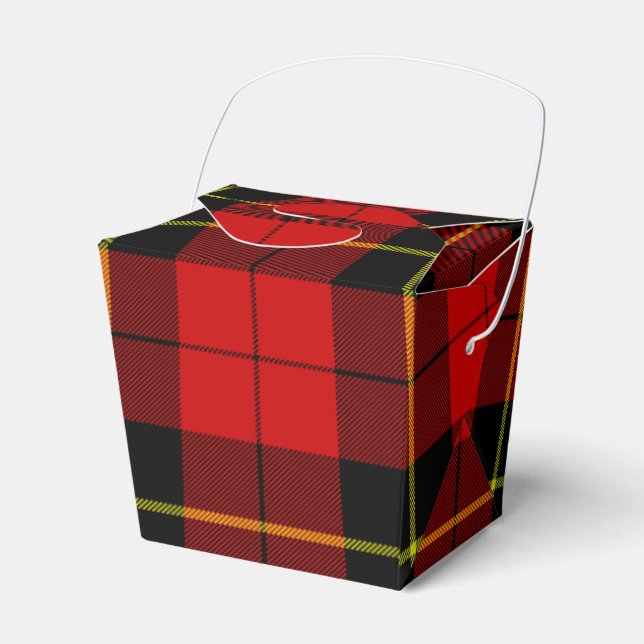Ballotins Wallace tartan rouge noir plaid (Verso)