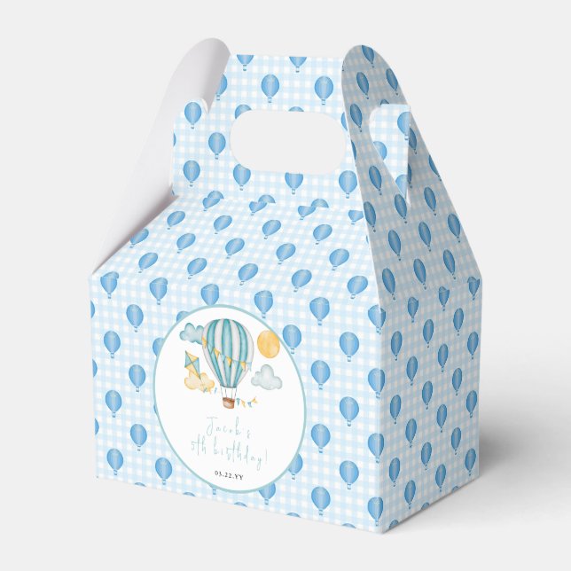 Ballotins Watercolo Hot Air Balloon Kid 5e fête d'anniversai (Verso)