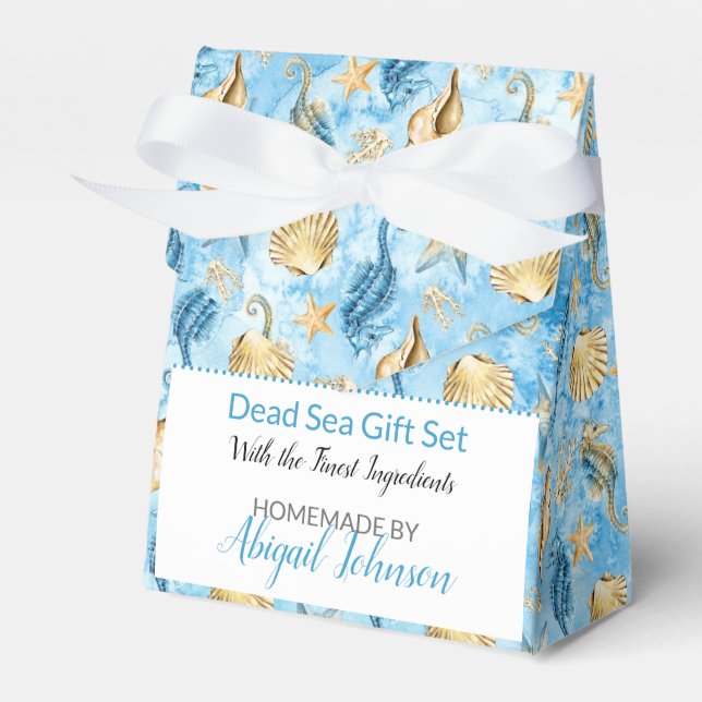 Ballotins Watercolor Beach Sea Life Spa Cadeau Set emballage (Verso)