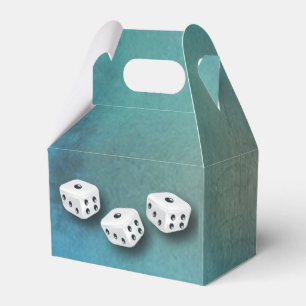 Ballotins Watercolor Blue Lucky Dice Casino boîte de prix de