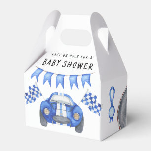 Ballotins Watercolor Blue Race Car Baby shower