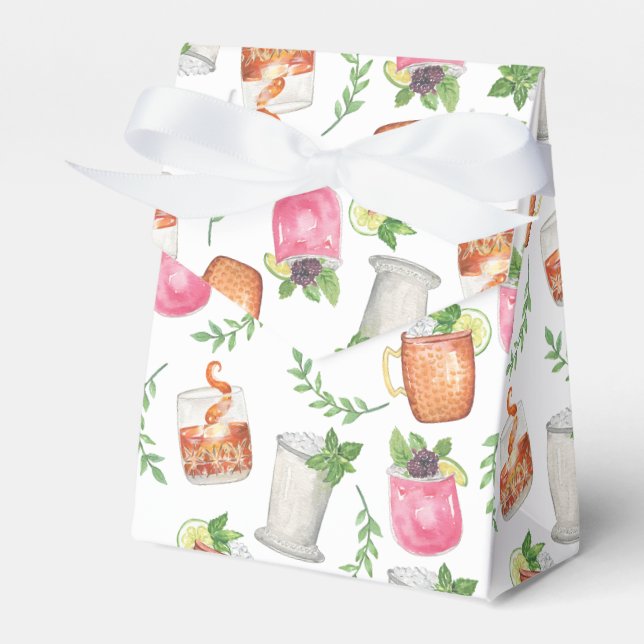 Ballotins Watercolor Derby Day Mint Julep Drinks (Verso)