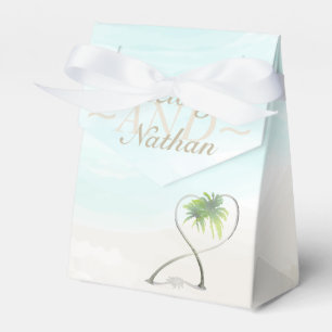 Ballotins Watercolor Tropical Beach Ballotin de mariage