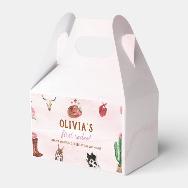 Ballotins Western First Rodeo Cowgirl Ballotin d'anniversair (Verso)