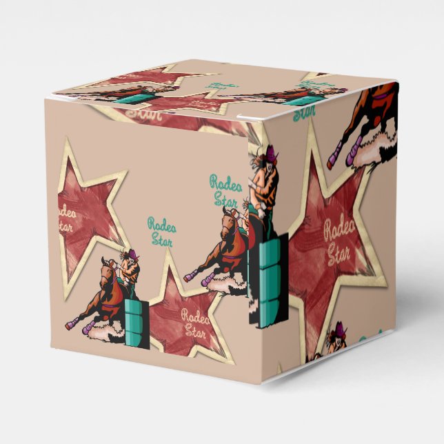 Ballotins Western Party Favoriser Box Rodeo Barrel Racing (Verso)