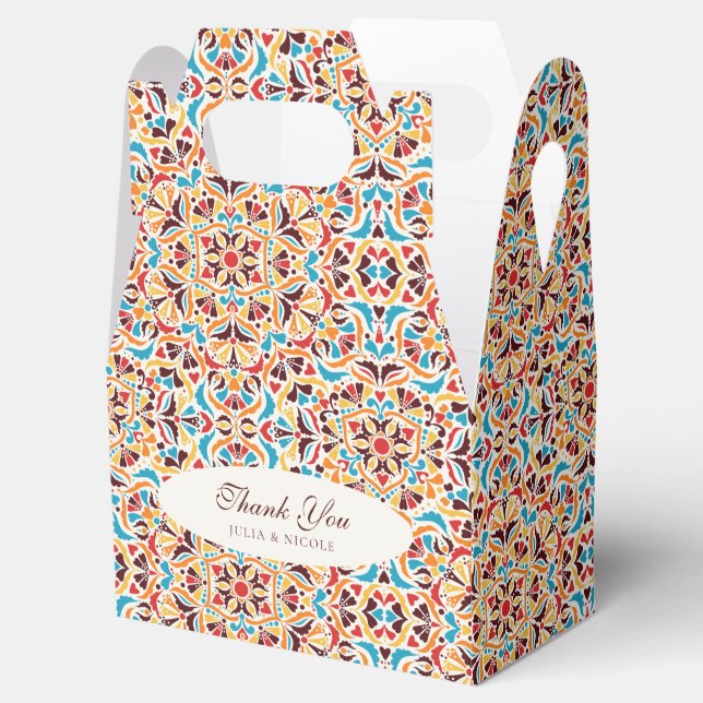 Ballotins Whimsical Luxury ivoire Floral Style Mariage front (Ouvert)