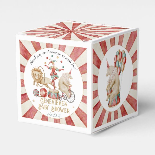Ballotins Whimsical Watercolor Circus Carnival Baby Shower (Verso)