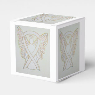 Ballotins White Awareness Ribbon Angel Party Favoriser boît