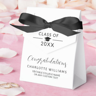 Ballotins White Elegant Graduation Class 2025 Félicats Grad