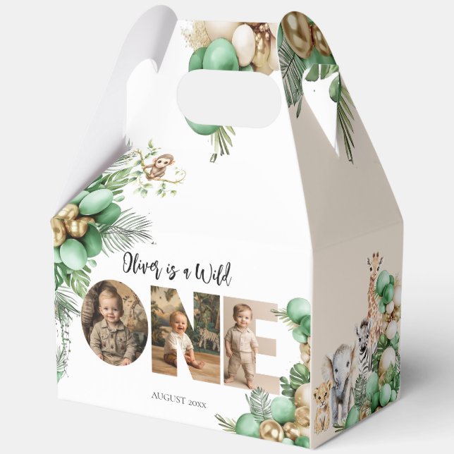 Ballotins Wild One Birthday Safari photo d'animal (Recto)