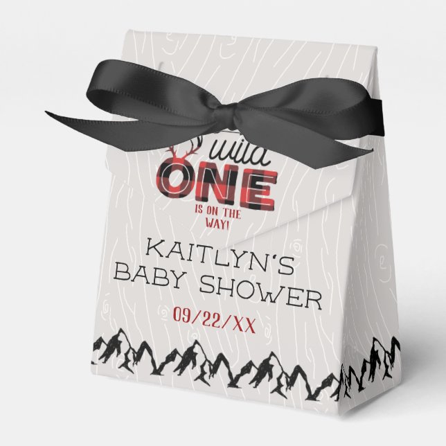 Ballotins Wild One Boys Rustic Plaid Baby shower de bûcheron (Verso)