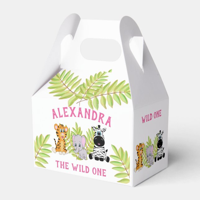 Ballotins Wild One Girl 1er Anniversaire Animaux (Verso)