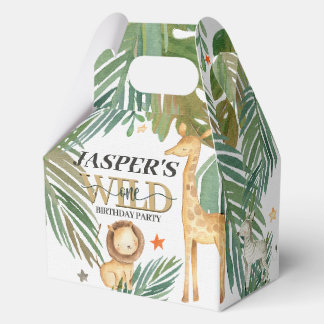 Ballotins 🎉🌿 Wild One Gold Green Birthday Favour Boxes
