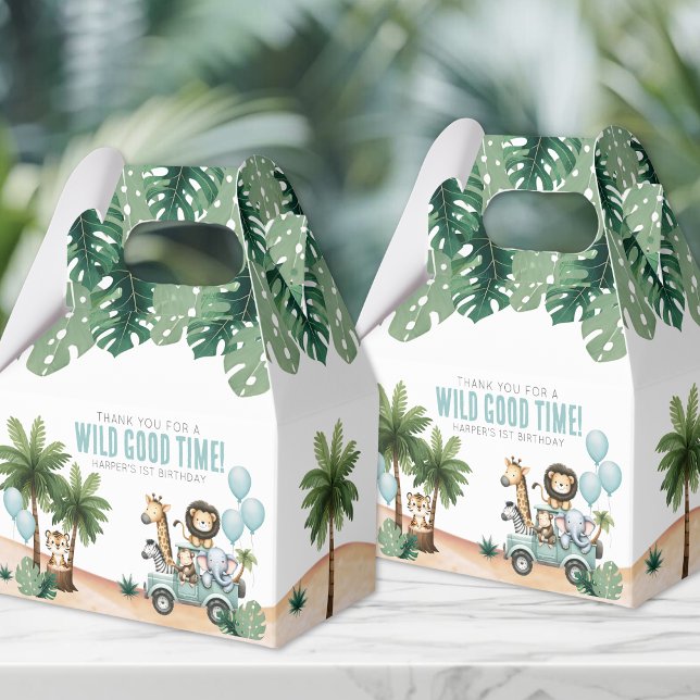 Ballotins Wild One Jungle Safari 1st Birthday Party (Wild One Jungle Safari 1st Birthday Party Favor Boxes)
