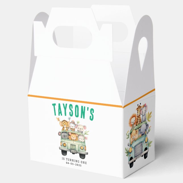 Ballotins Wild One Jungle Safari Animaux Garçon 1er annivers (Ouvert)