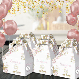 Ballotins Wild Un 1er Anniversaire Animaux Merci Or rose