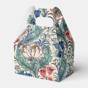 Ballotins William Morris Rouge Bleu Turquoise Motif Floral