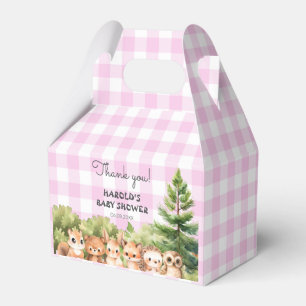 Ballotins Woodland rose bébé fille douche