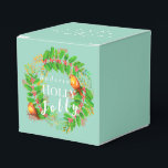 Ballotins Wreath Holly Jolly Famille Lumière Turquoise<br><div class="desc">Une jolie couronne de Noël avec des voleurs.</div>