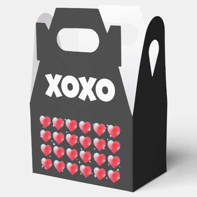 Ballotins Xoxo coeur rouge romantique Saint Valentin (Ouvert)