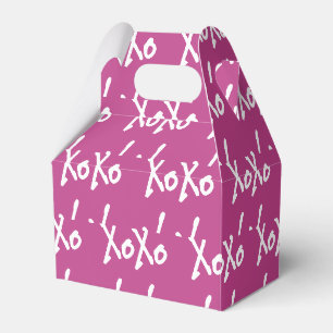 Ballotins XOXO Magenta Rose Chaud et Blanc pour la Saint-Val