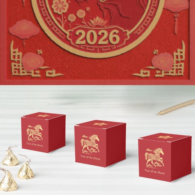 Ballotins Year of the Horse Lunar New Year Red Gold Elegant (Créateur téléchargé)