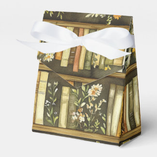 Ballotins Yellow Books with Flowers on a Bookshelf