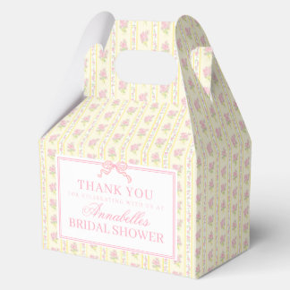 Ballotins Yellow Fancy Floral Bridal Shower Gable Favor