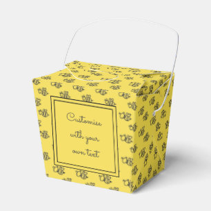 Ballotins Yellow Summer Bees Motif Texte personnalisé