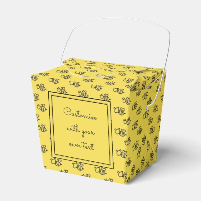 Ballotins Yellow Summer Bees Motif Texte personnalisé (Verso)