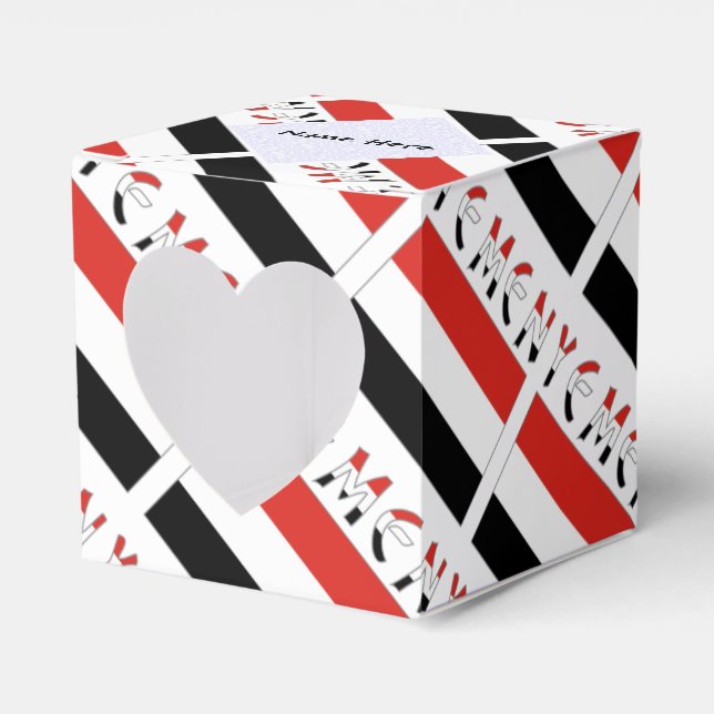 Ballotins Yéménite Drapeau Yéménite Carrelé noir Personnalis (Verso)