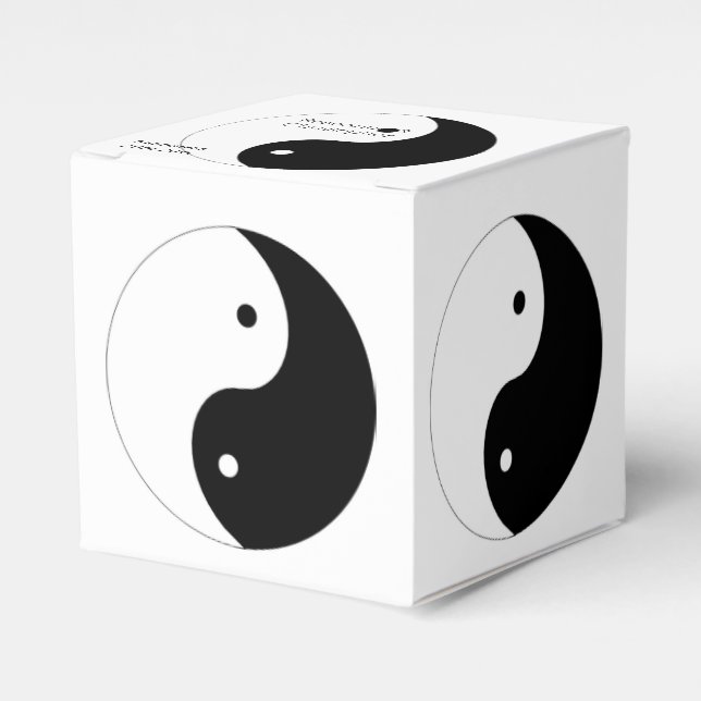 Ballotins Yin Yang Mariage De Design Noir Et Blanc (Verso)