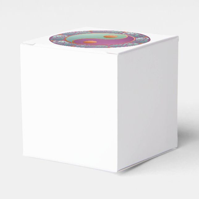 Ballotins Yin Yang Médaillon Violet Turquoise (Verso)